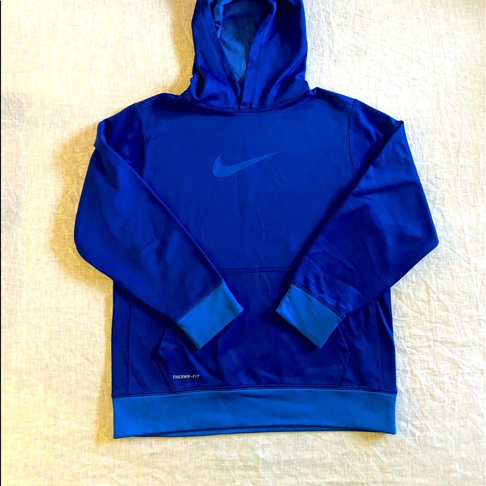 Nike boys large royal blue Therma-Fit hoodie
